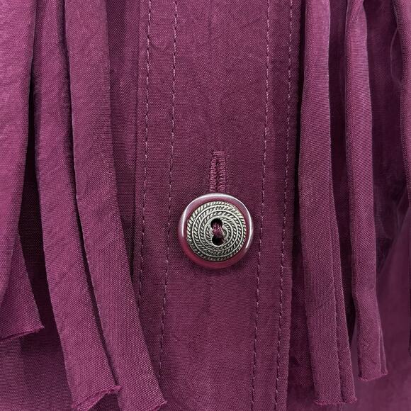 Bechamel Size S / M Long Sleeve Western Fringe Button Down Shirt Vintage Rodeo - Picture 2 of 7